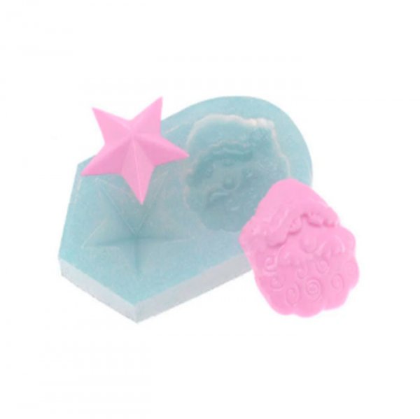 Molde Em Silicone Estrela/Papai Noel - Flexarte