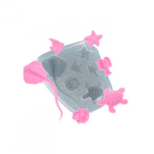 Molde Em Silicone Fundo Do Mar Lagosta - Flexarte