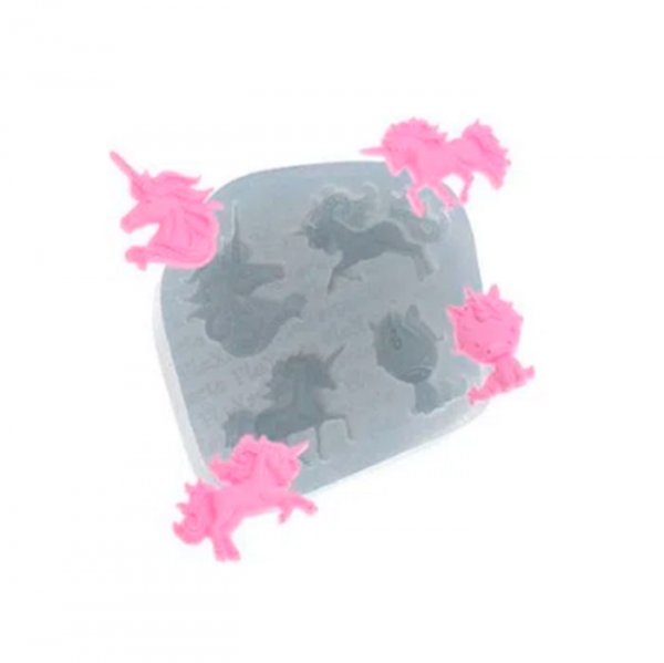 Molde Em Silicone Mini Unicornio - Flexarte
