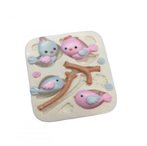 Molde De Silicone Passarinhos 381 - Mazulli
