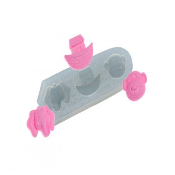 Molde Em Silicone Safari 1 E Elefante - Flexarte