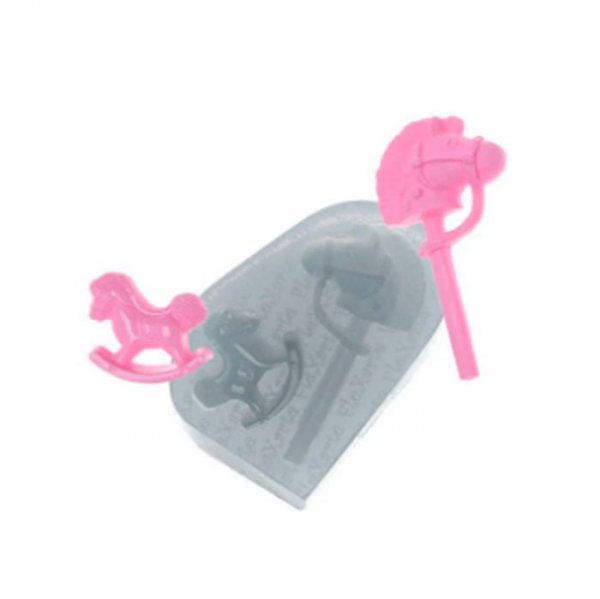Molde Em Silicone Dupla Cavalinhos - Flexarte