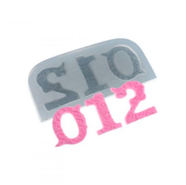 Molde Em Silicone Numeros Grandes (0-1-2) - Flexarte
