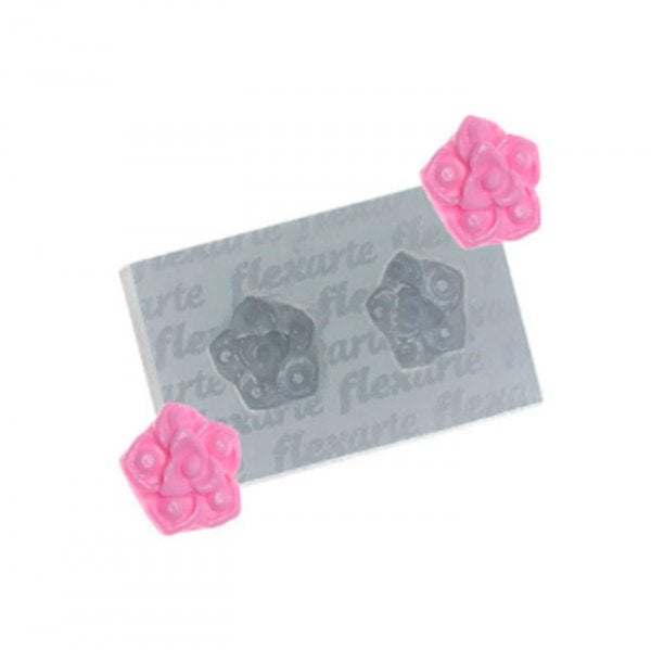 Molde Em Silicone Par De Joias Rosinhas P - Flexarte