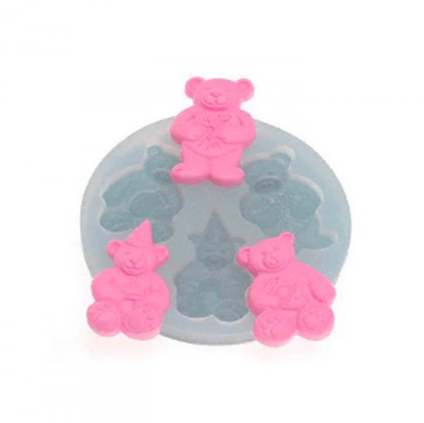 Molde Em Silicone Trio De Ursos - Flexarte