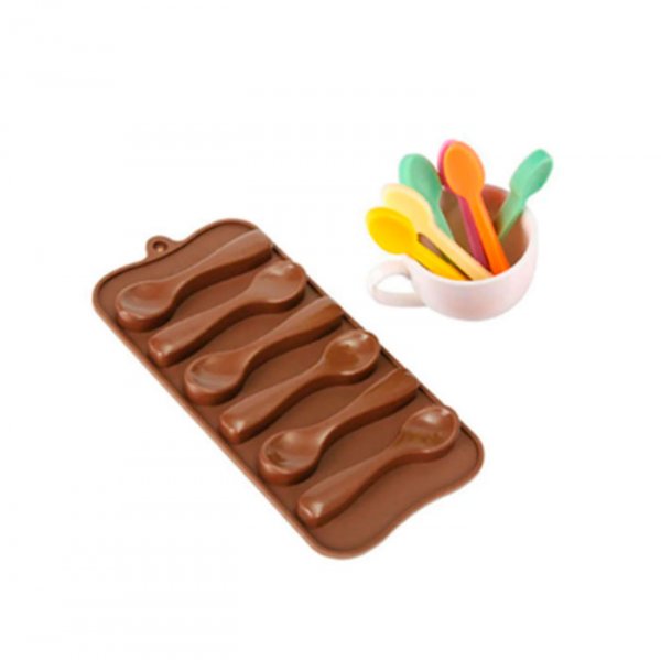 Molde Em Silicone P/Chocolate Colherzinha (Ft011)- Silver Plastic