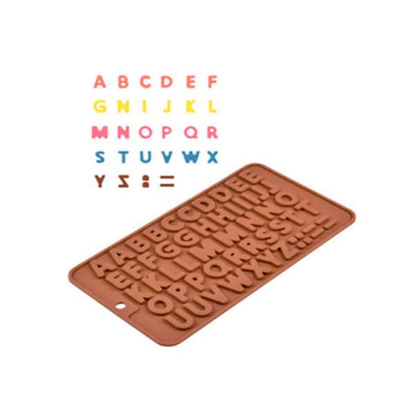 Molde Em Silicone P/Chocolate Abc (Ft146) - Silver Plastic