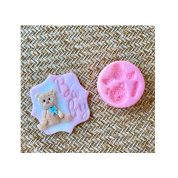 Molde Em Silicone Urso Pelucia Pequeno - Cia Do Molde