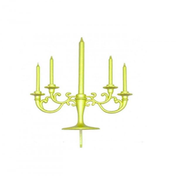 Vela Tematica Castical Ouro - Silver Festas