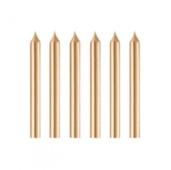 Vela Palito Dourada (6Un) - Silver Festas