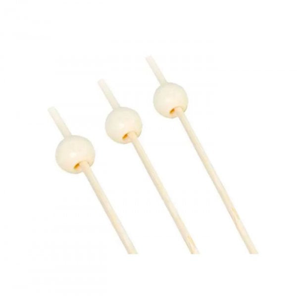 Palito Em Bambu P/Petisco Com Bolinhas Neutra (20Un) 12Cm - Silver Festas