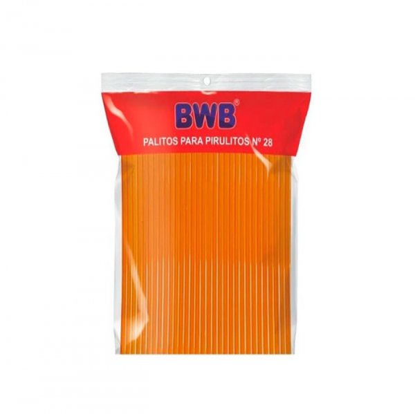 Palito Laranja Para Pirulito Solido Neon (50Un) - Grande - Bwb Formas