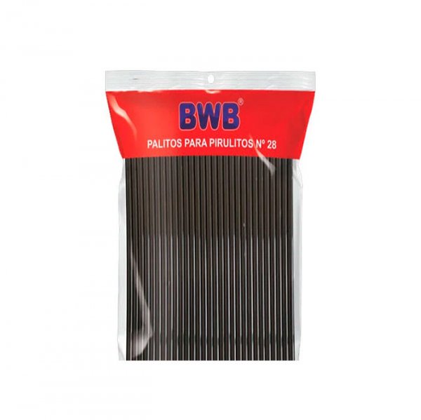 Palito Preto Para Pirulito Solido (50Un) - Grande - Bwb Formas