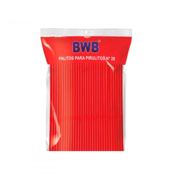 Palito Vermelho Para Pirulito Solido Neon (50Un) - Grande - Bwb Formas