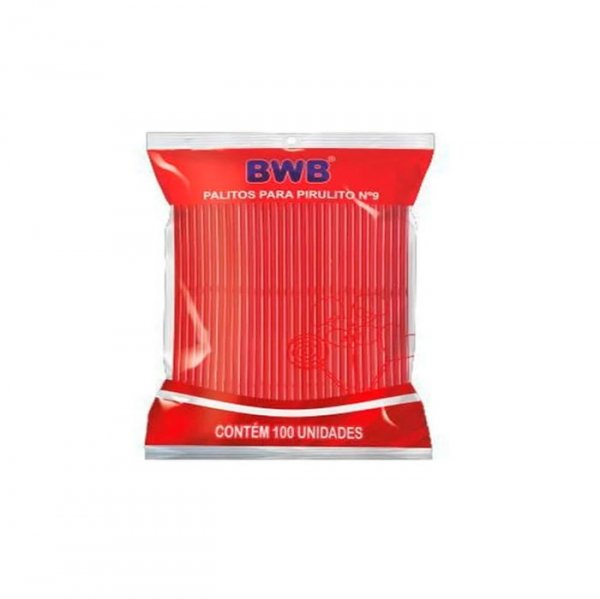 Palito Vermelho Para Pirulito Solido Neon (100Un) - Pequeno - Bwb Formas