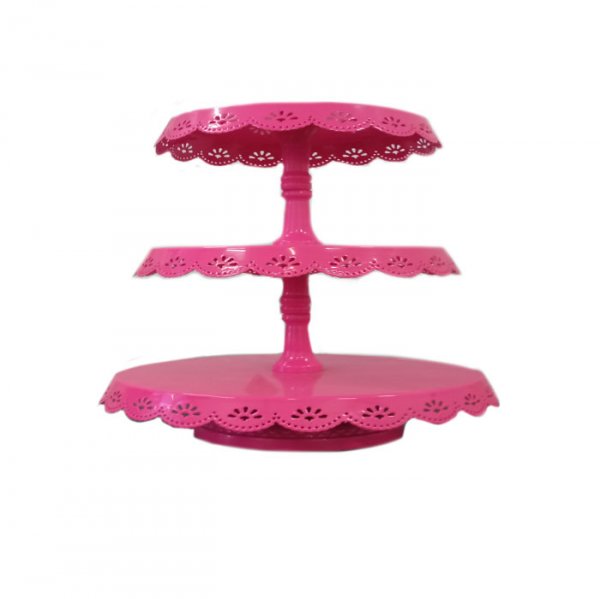 Doceira De Ferro 3 Andares Rosa 5856 - Importex