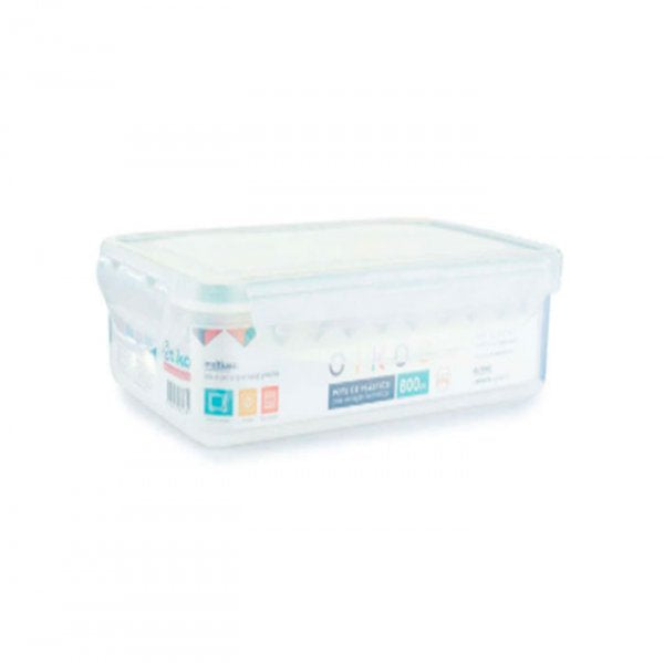 Pote Hermetico Transparente Retangular 800Ml - Oikos