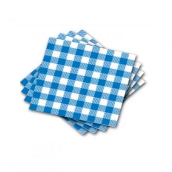 Guardanapo Xadrez Azul Escuro 30X31Cm (50Un) - Flip