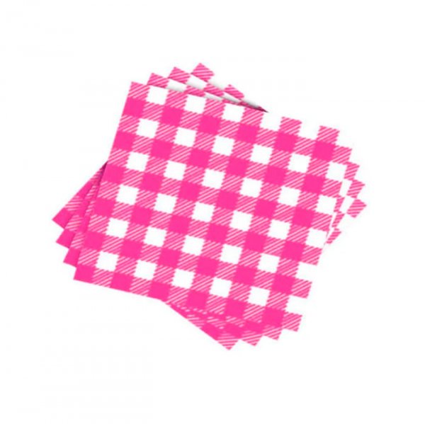 Guardanapo Xadrez Pink 30X31Cm (50Un) - Flip