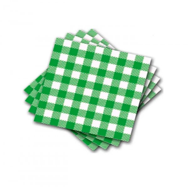 Guardanapo Xadrez Verde Escuro 30X31Cm (50Un) - Flip