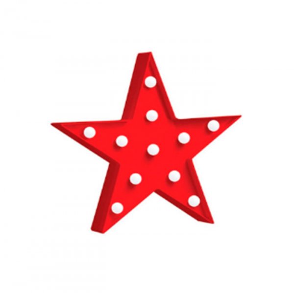 Estrela Fechada Luminosa Vermelha - Lunne Import