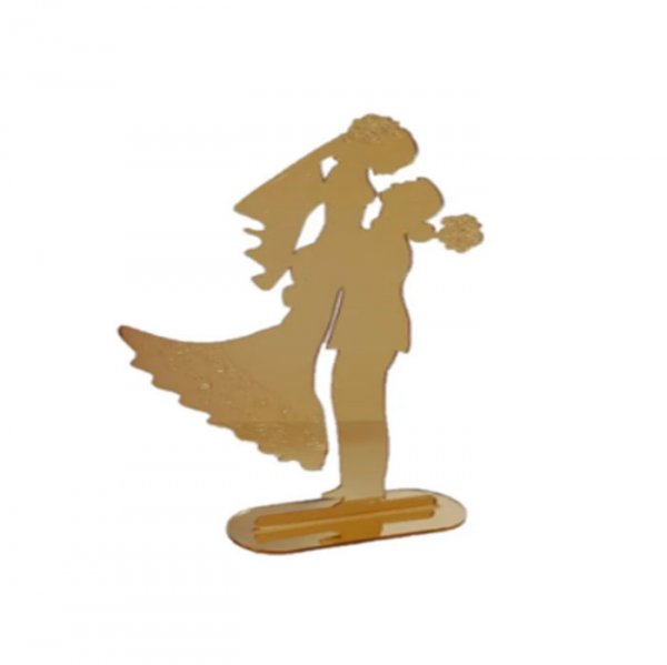 Topo Decorativo Noivos Buque 18Cm - Vivarte