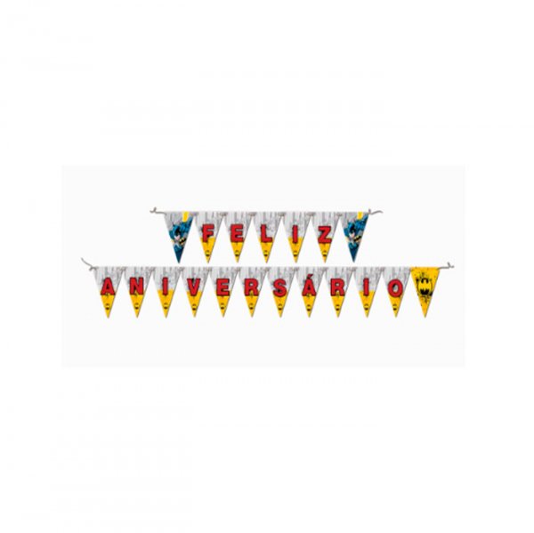 Faixa Feliz Aniversario Batman 2016 (C/1Un) - Festcolor