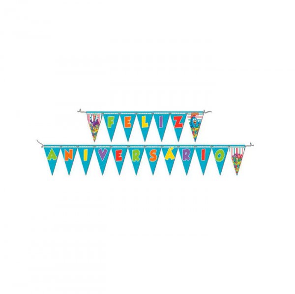 Faixa Feliz Aniversario Galinha Pintadinha (C/1Un) - Festcolor