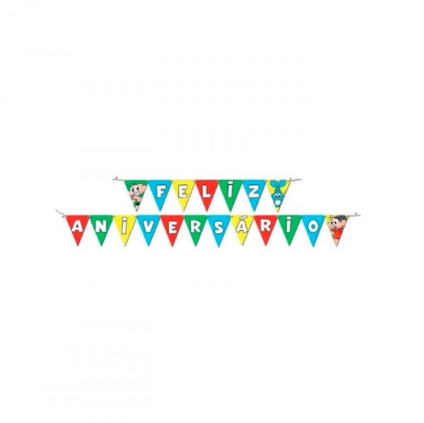 Faixa Feliz Aniversario Turma Da Monica (C/1Un) - Festcolor