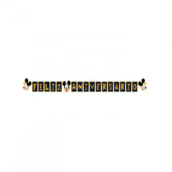 Faixa Feliz Aniversario Mickey Classico (C/1Un) - Regina