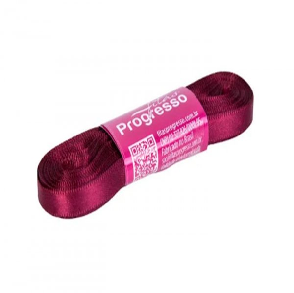 Fita Cetim Simples Cf001 1355 Marsala (10M) - Fitas Progresso