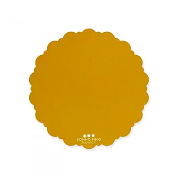 Cake Board Dourado Dalia 22Cm - Sonho Fino