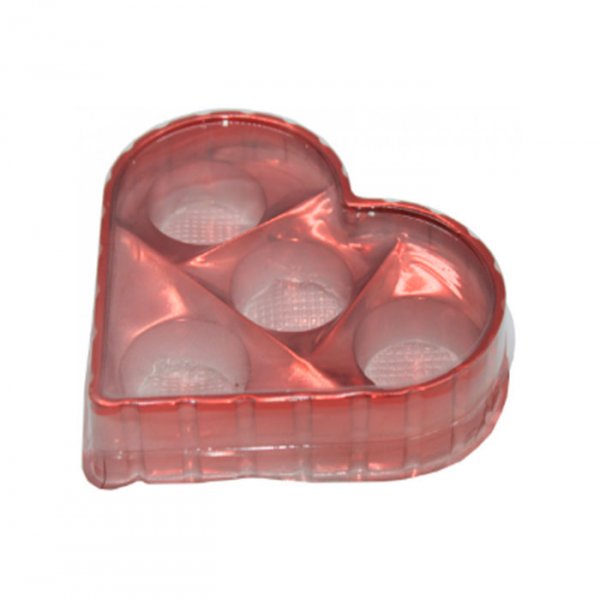 Candy Box Coração Vermelho 4 Cavidades (10Un) - Flip