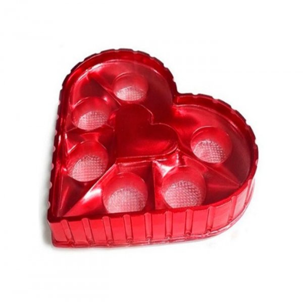 Candy Box Coração Vermelho 6 Cavidades (10Un) - Flip