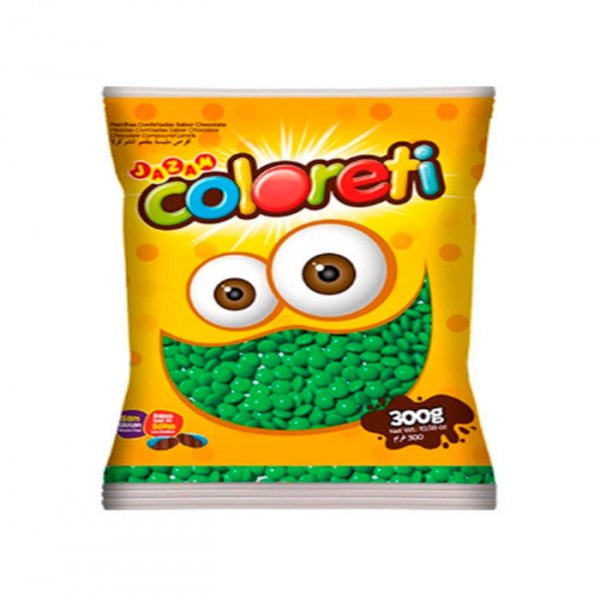 Pastilhas Confeitadas Coloreti Verde 300G - Jazam