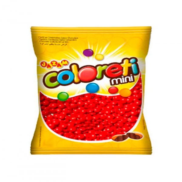Pastilhas Confeitadas Coloreti Vermelho 250G - Jazam