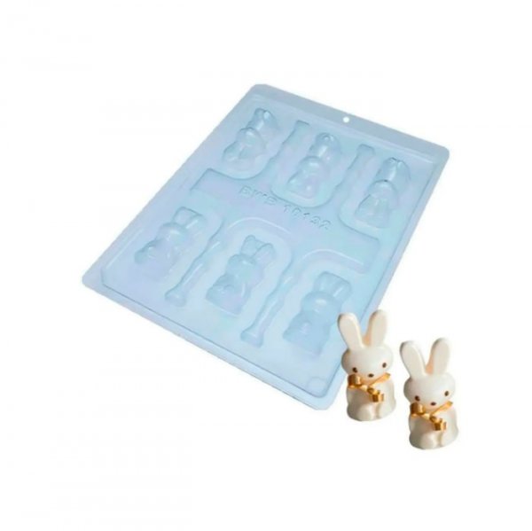 Forma Para Chocolate Coelho Sentado Mini (Cod10132) - Bwb