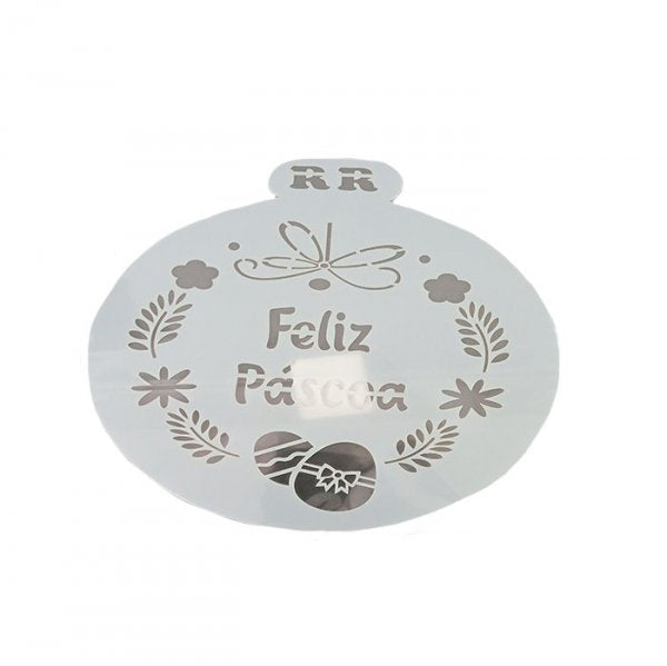 Stencil Redondo Páscoa 1 (21,5X23,5Cm) - R.R. Oliveira