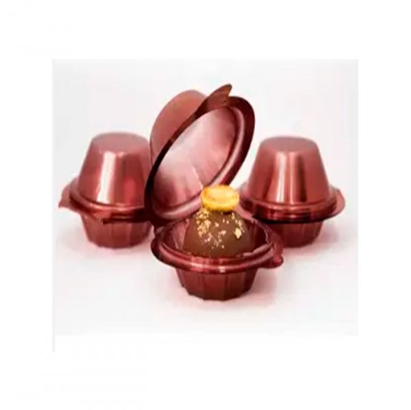 Embalagem Para Doce Metalizado Marrom (10Un) - Flip