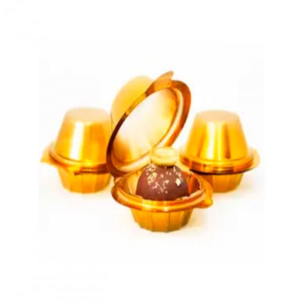 Embalagem Para Doce Metalizado Ouro (10Un) - Flip