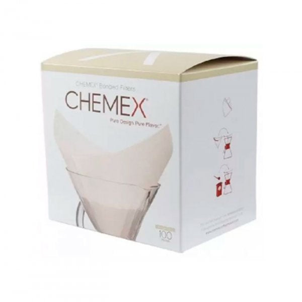 Filtro Quadrado Pre Dobrado (100Un) - Chemex