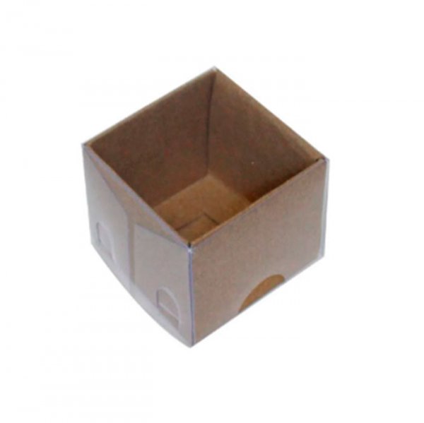 Caixa Para 1 Doce Kraft 4.5X4.5X3.5Cm (10Un) - Yinpack