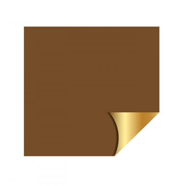 Polipropileno Dupla Face Metal Marrom Ouro 69X69Cm (5Un) - Xingo