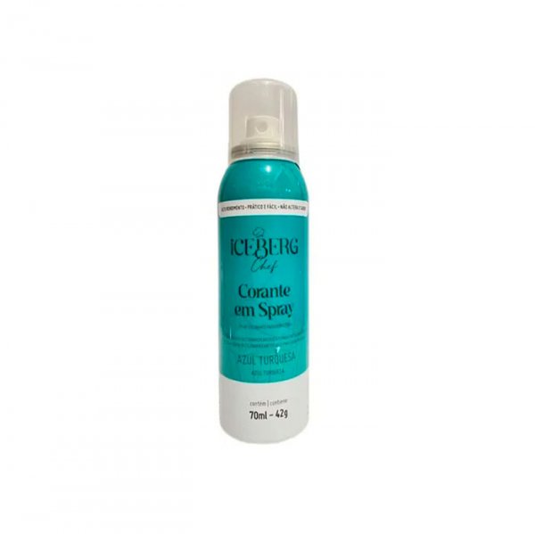 Corante Em Spray Azul Turquesa 42G - Iceberg