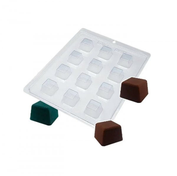 Forma Simples Tradicional De Acetato Bombom Quadrado Medio (9461) - Bwb