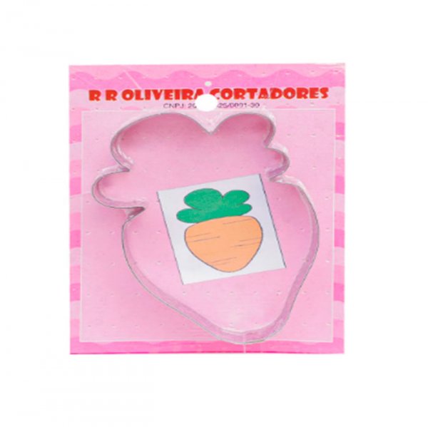 Cortador De Inox Pascoa Cenoura - R.R. Oliveira