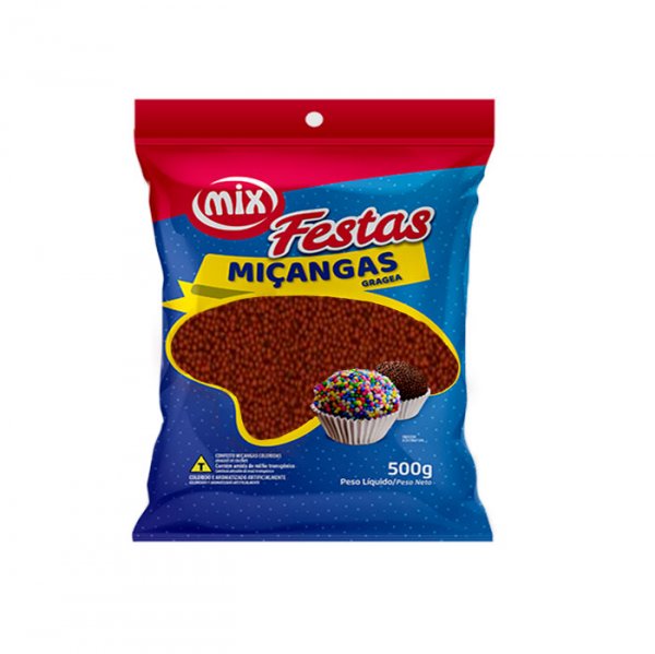 Confeito Miçanga - Brigadeiro - 500G - Mix