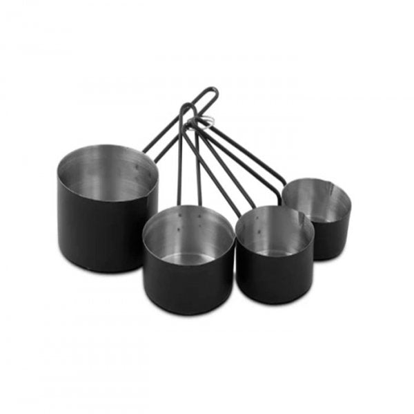 Xícaras Medidoras Inox Preto (Asa1501X) - Mimo