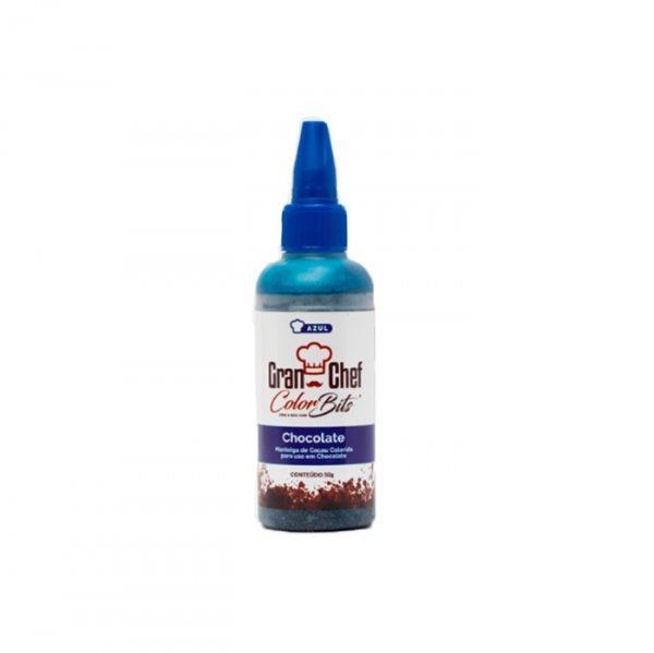 Color Bits Chocolate - Azul - 50g - Gran Chef