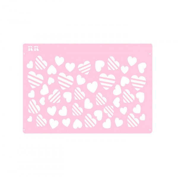 Estencil Fundo Coração 3 Ref 3026 - R.R. Oliveira